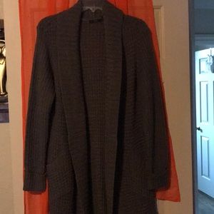 Dark green long knit sweater